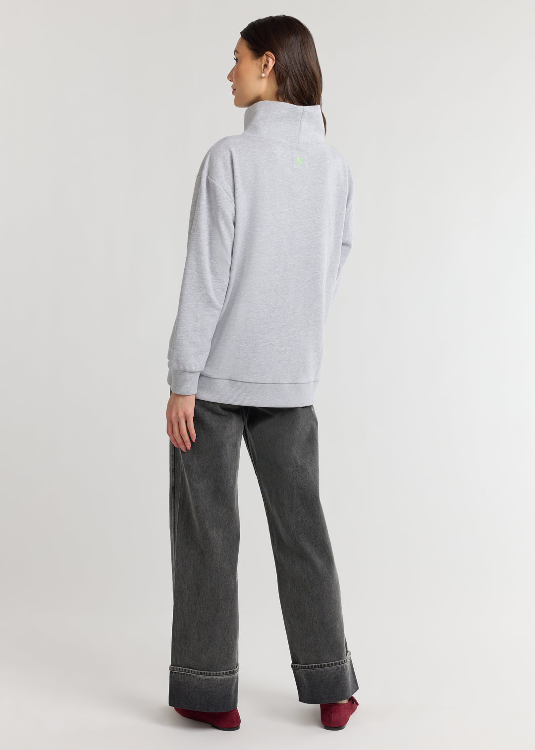 Liora Pullover in French Terry (Heather Grey)