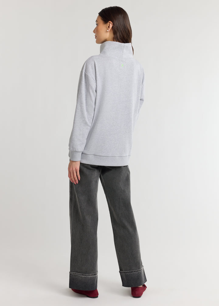 Liora Pullover in French Terry (Heather Grey)