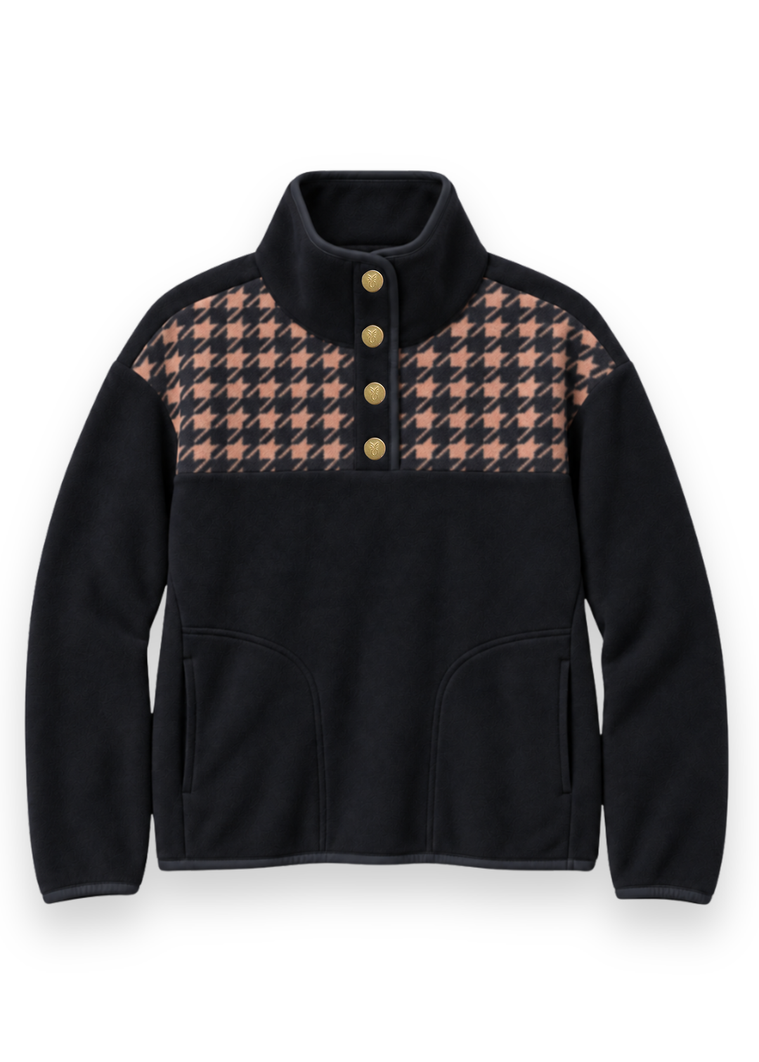 Leighton Pullover in Vello Fleece (Black)