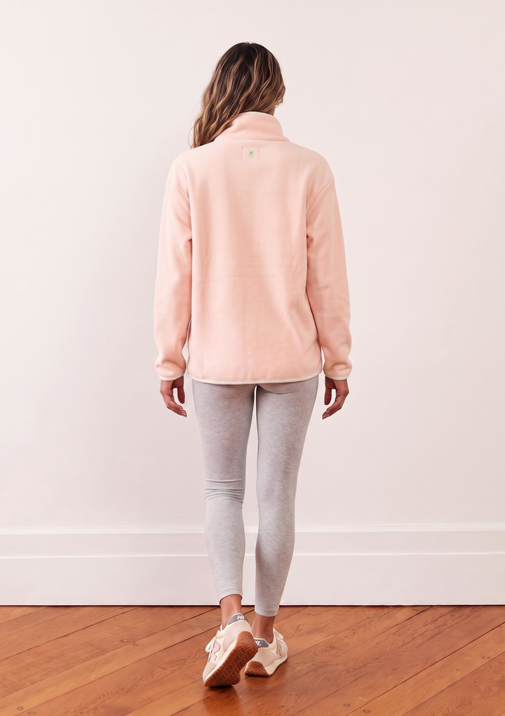 Leighton Pullover in Vello Fleece (Powder Blush)