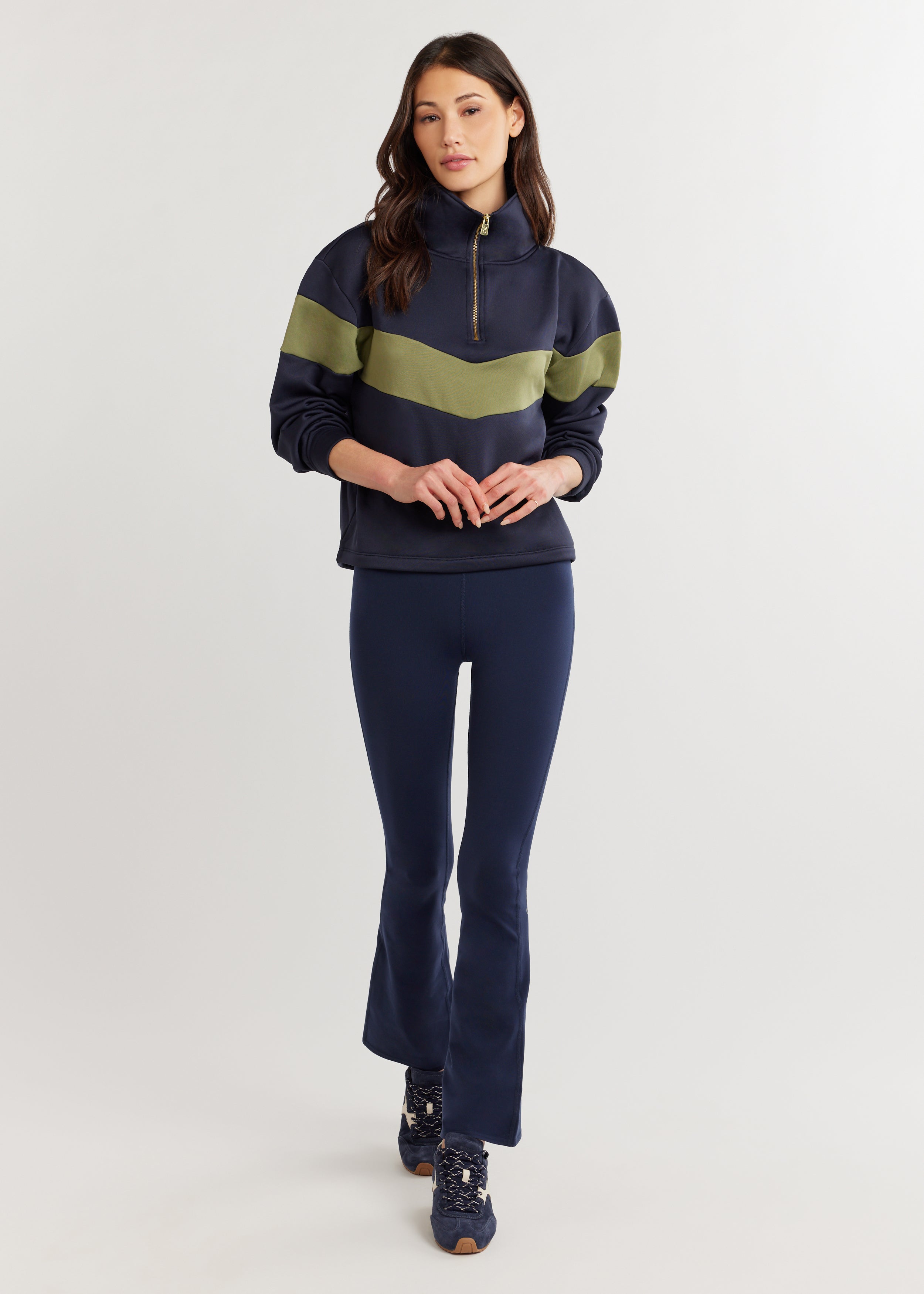 Madeline Pullover in Power Stretch (Navy/Army Green) – Dudley Stephens
