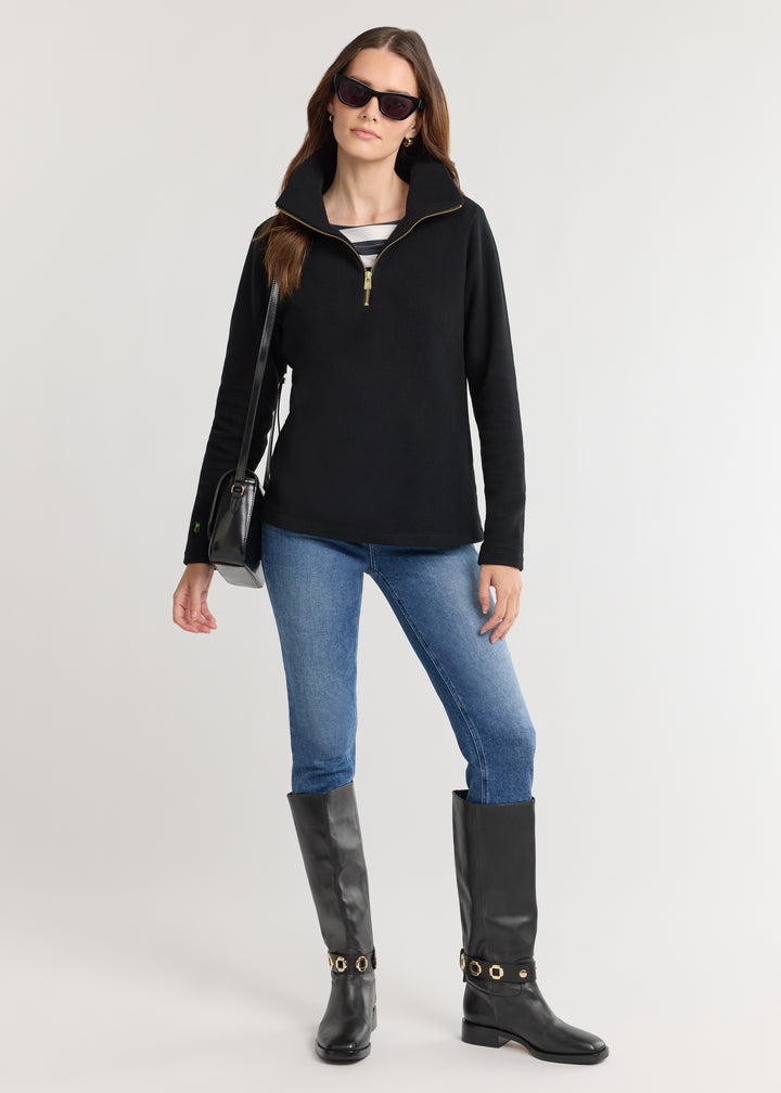 Manchester Pullover in Vello Fleece (Black)