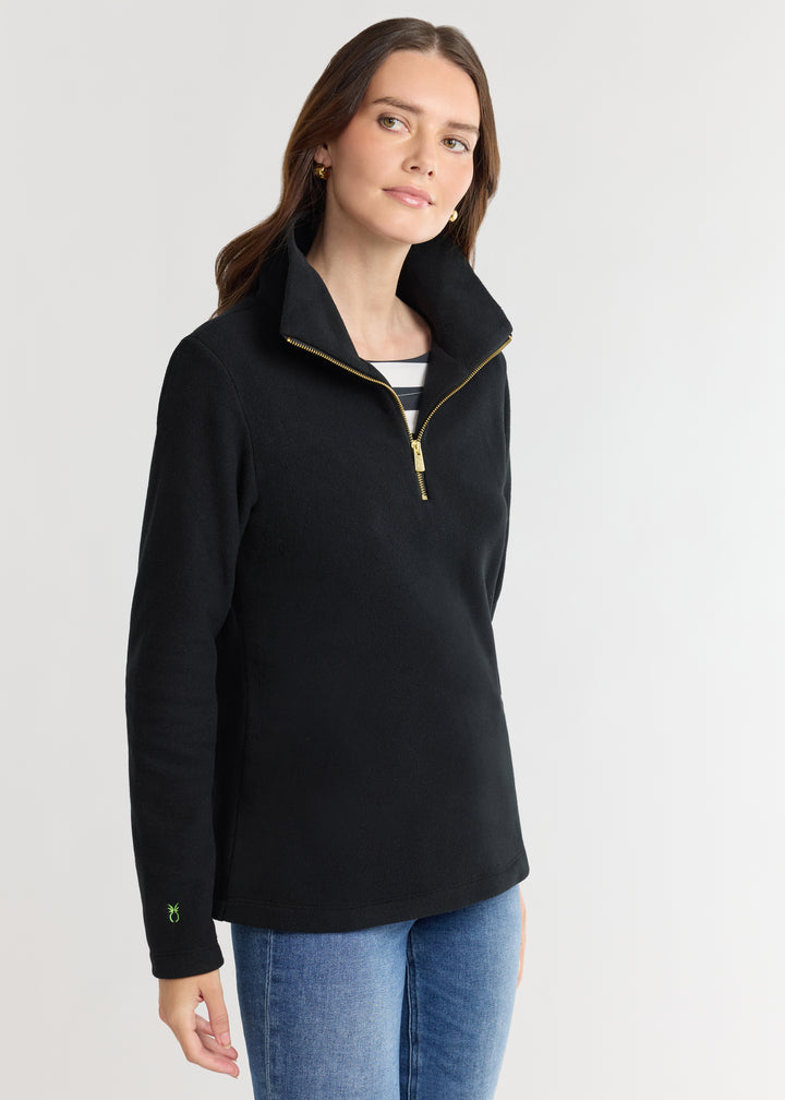 Manchester Pullover in Vello Fleece (Black)