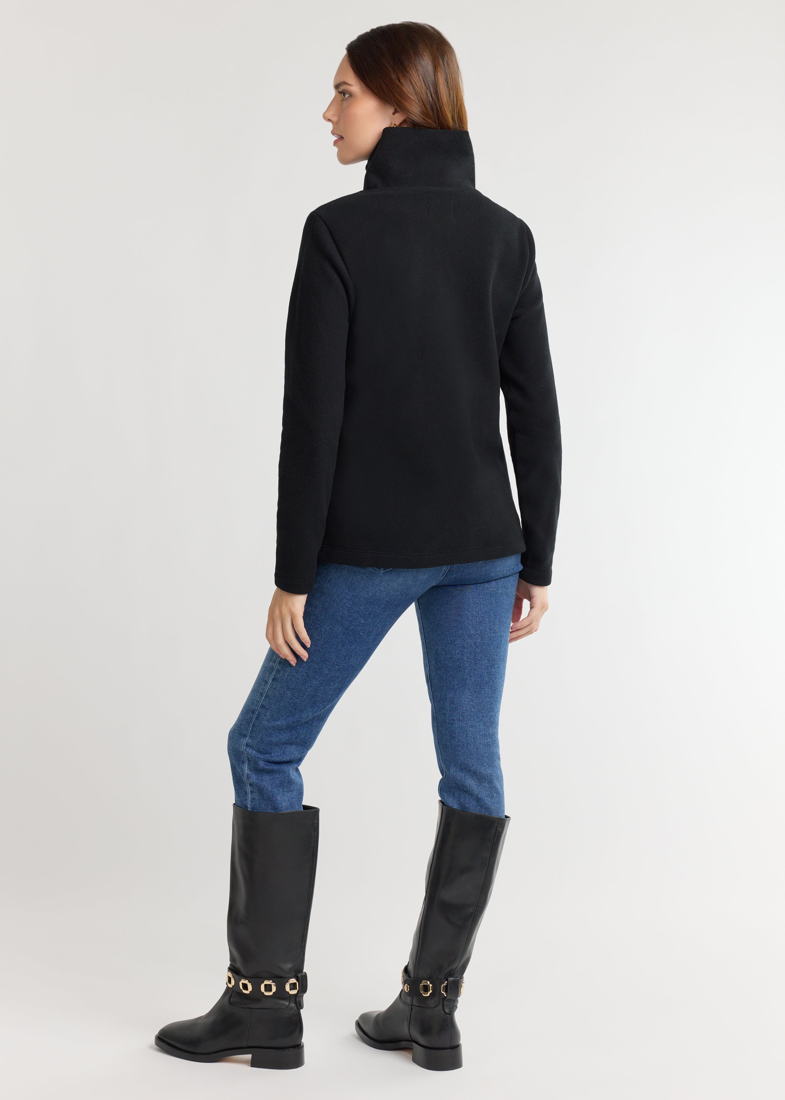 Manchester Pullover in Vello Fleece (Black) – Dudley Stephens