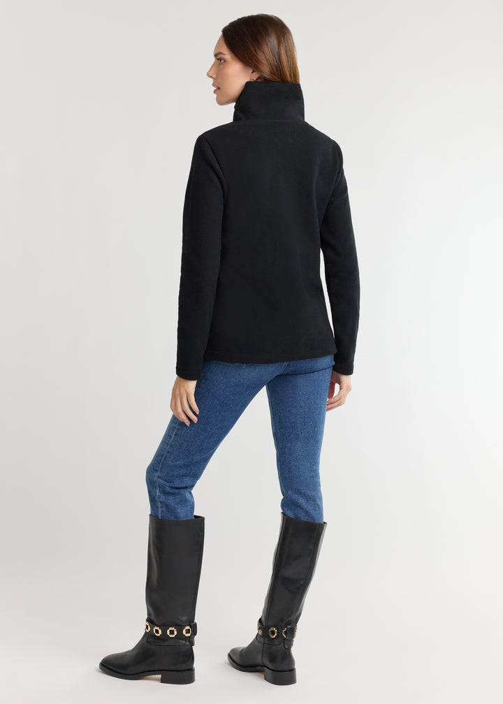 Manchester Pullover in Vello Fleece (Black)