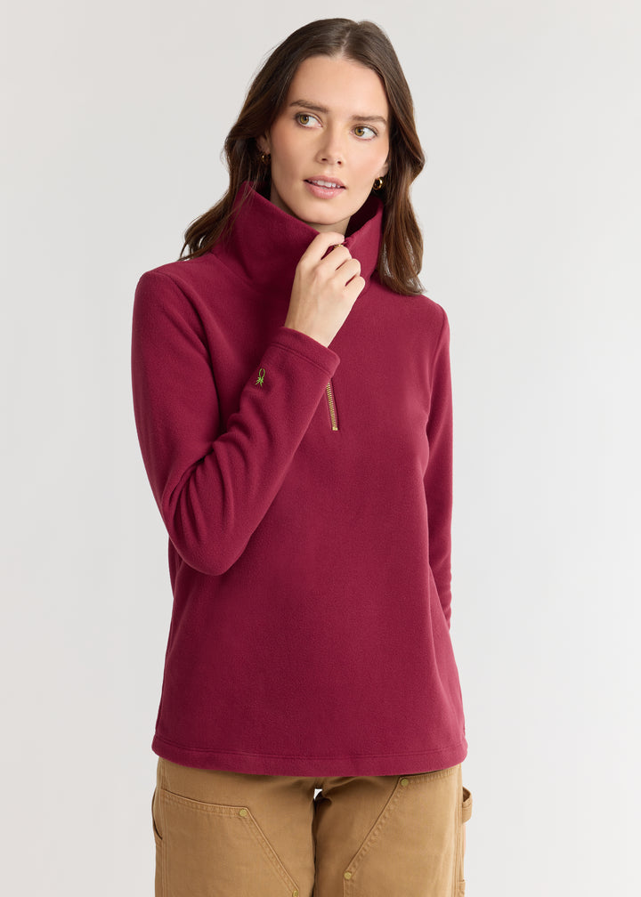 Manchester Pullover in Vello Fleece (Burgundy)