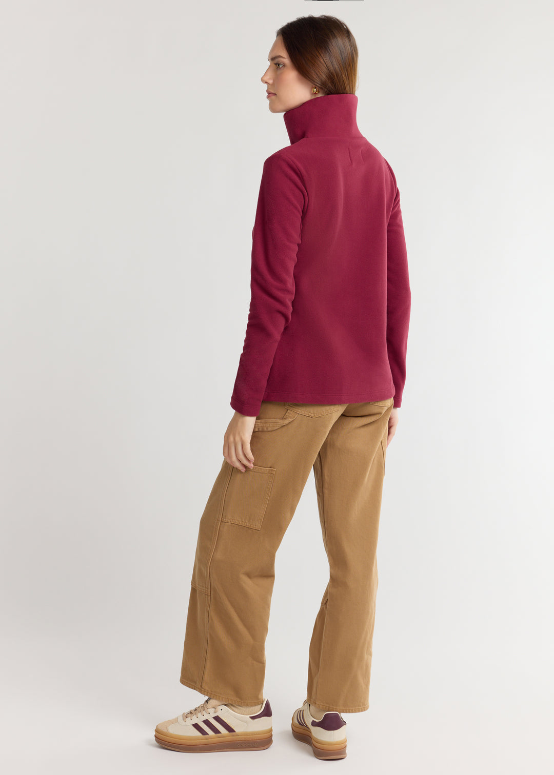 Manchester Pullover in Vello Fleece (Burgundy)