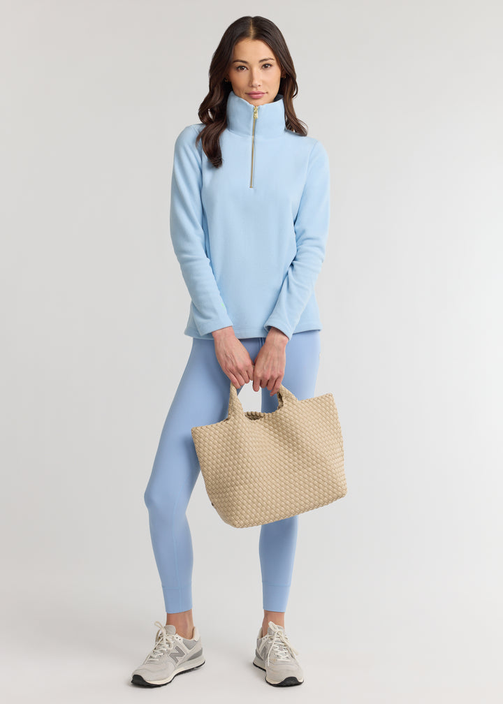 Manchester Pullover in Vello Fleece (Ice Blue)