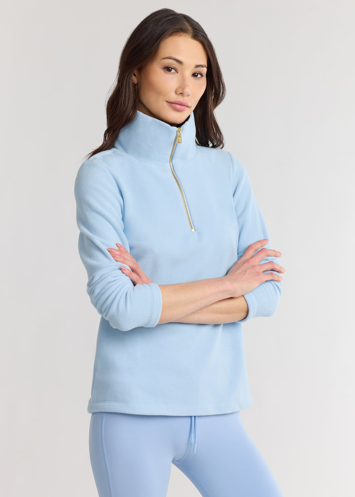 Manchester Pullover in Vello Fleece (Ice Blue)