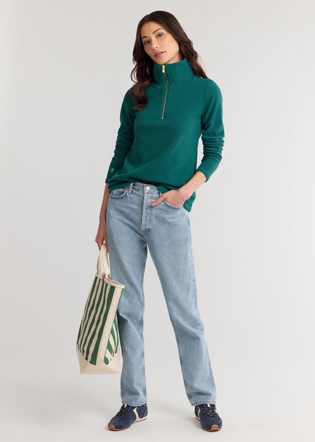 Manchester Pullover in Vello Fleece (Woodland Green)