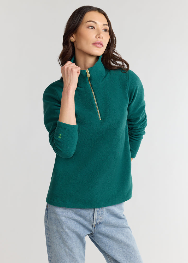 Manchester Pullover in Vello Fleece (Woodland Green)