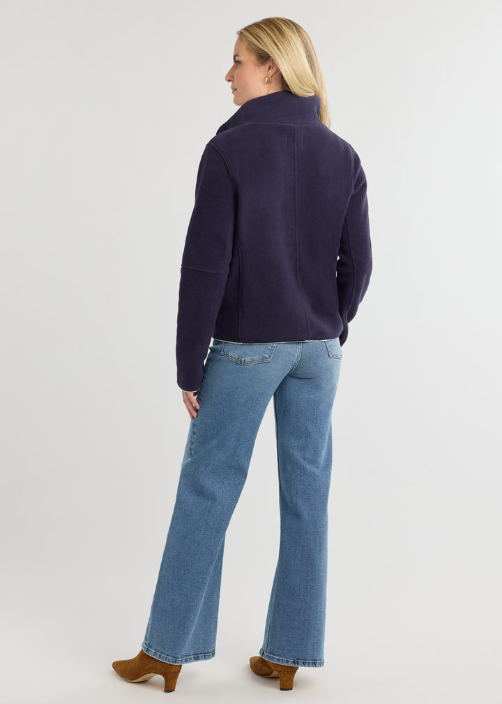 Marlowe Blazer in Double Layer Vello Fleece (Navy)