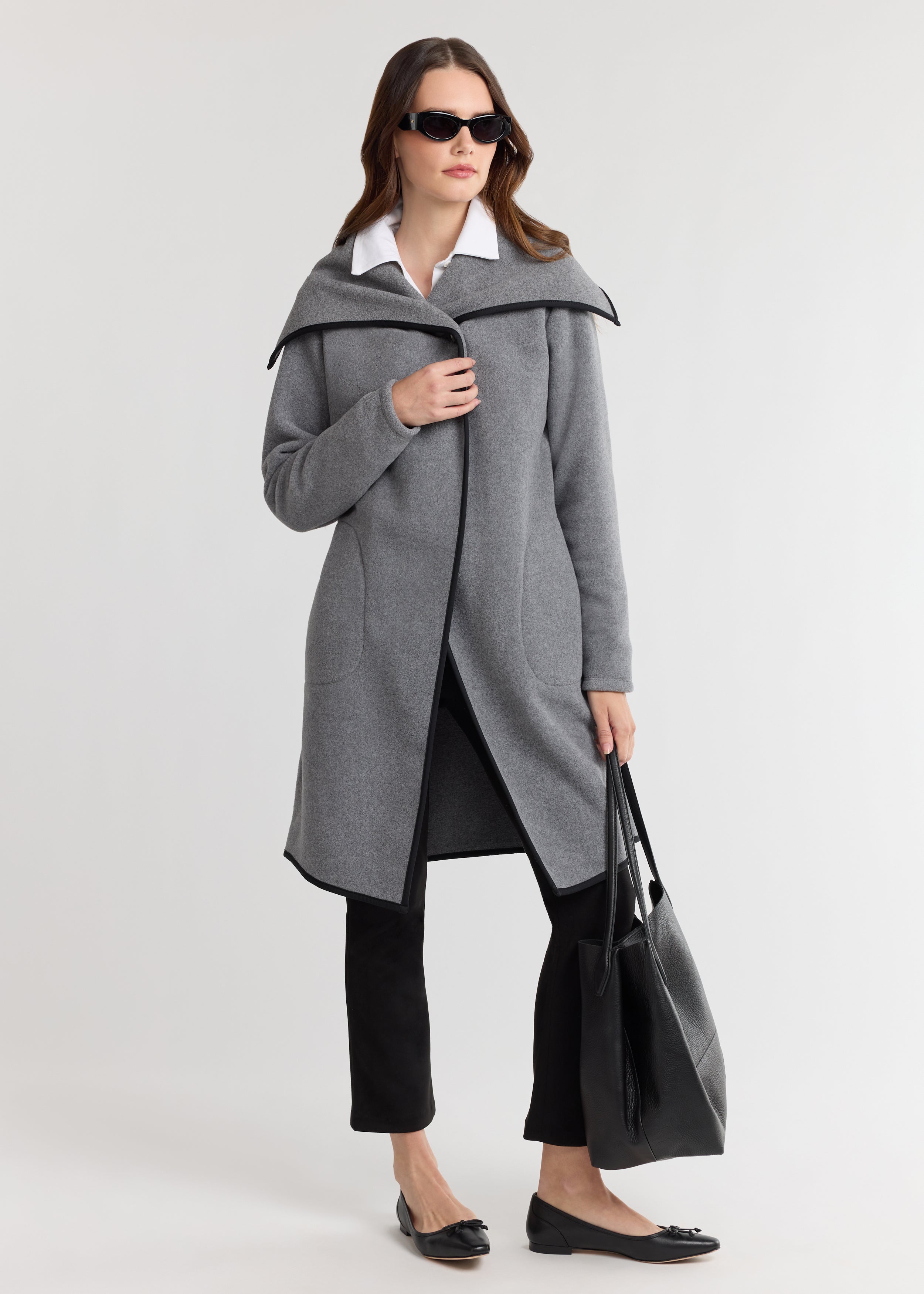 Mayfield Jacket in Double Layer Vello Fleece (Charcoal Grey