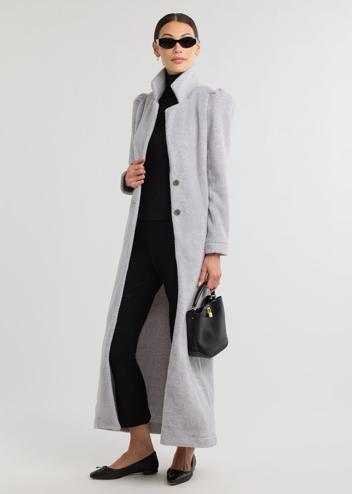 Millbank Coat in Sherpa Fleece (Heather Grey)