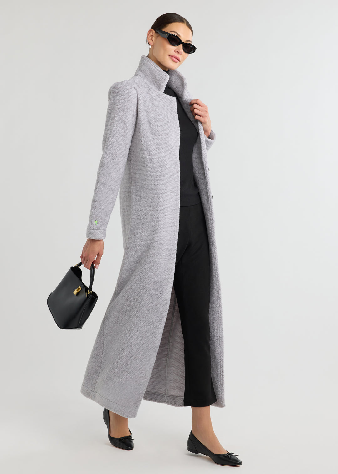 Millbank Coat in Sherpa Fleece (Heather Grey)