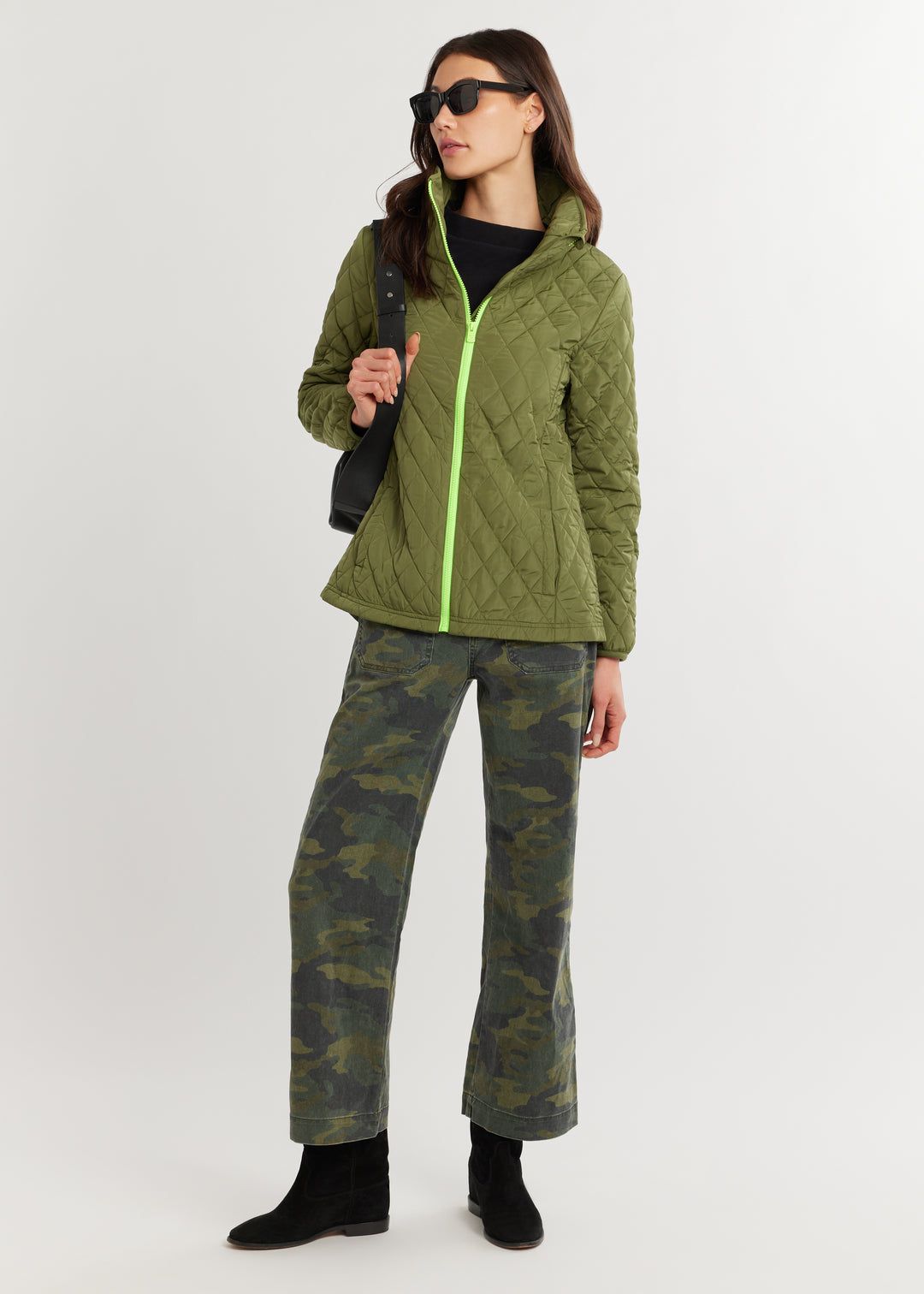 Morningside Jacket in Quilted Lustre (Army Green)