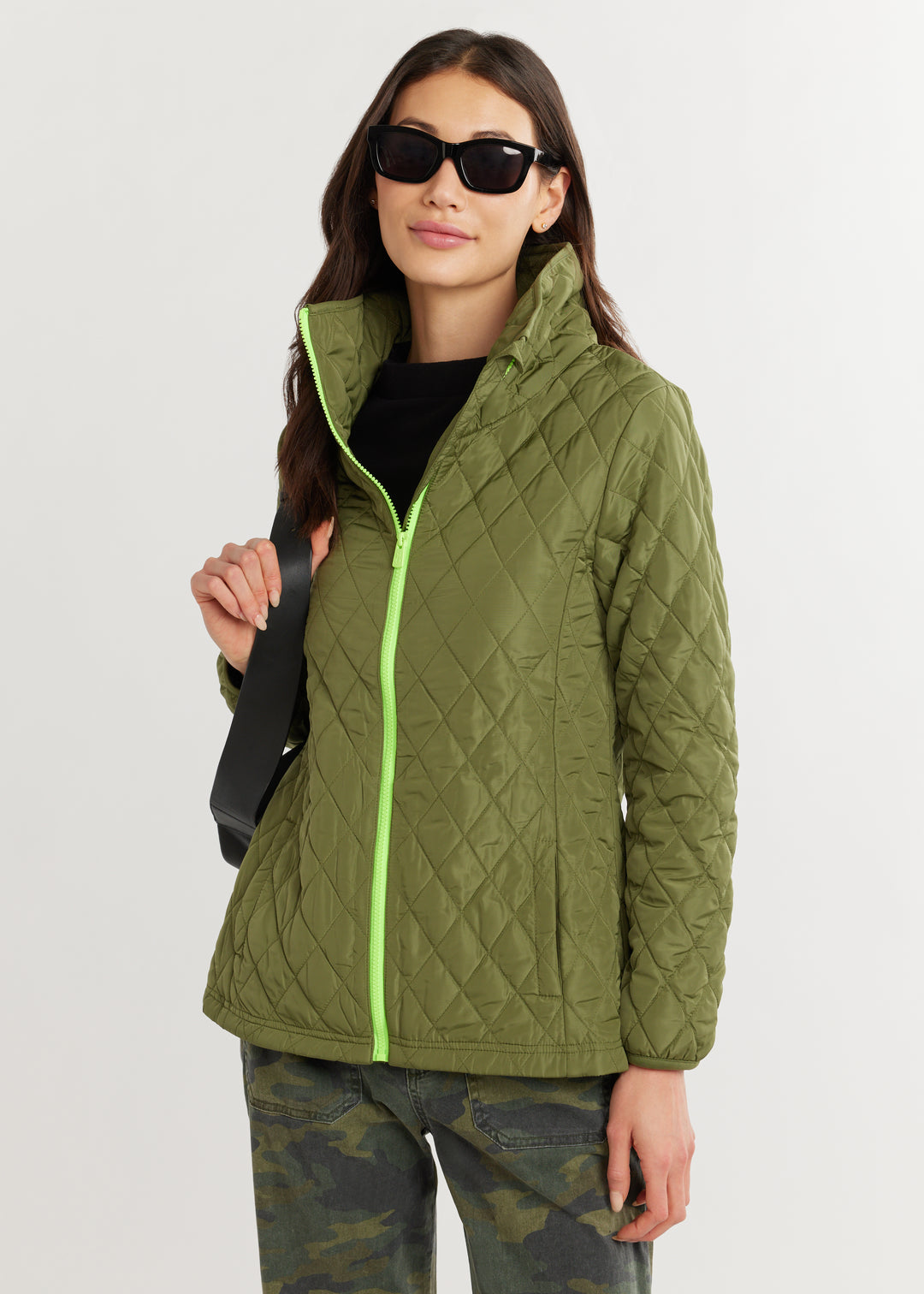Morningside Jacket in Quilted Lustre (Army Green)