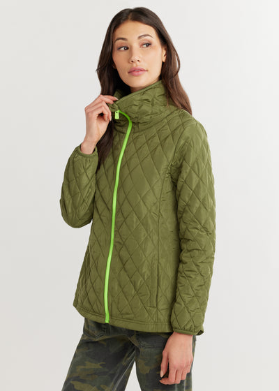 Morningside Jacket in Quilted Lustre (Army Green)