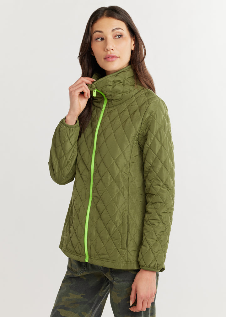 Morningside Jacket in Quilted Lustre (Army Green)