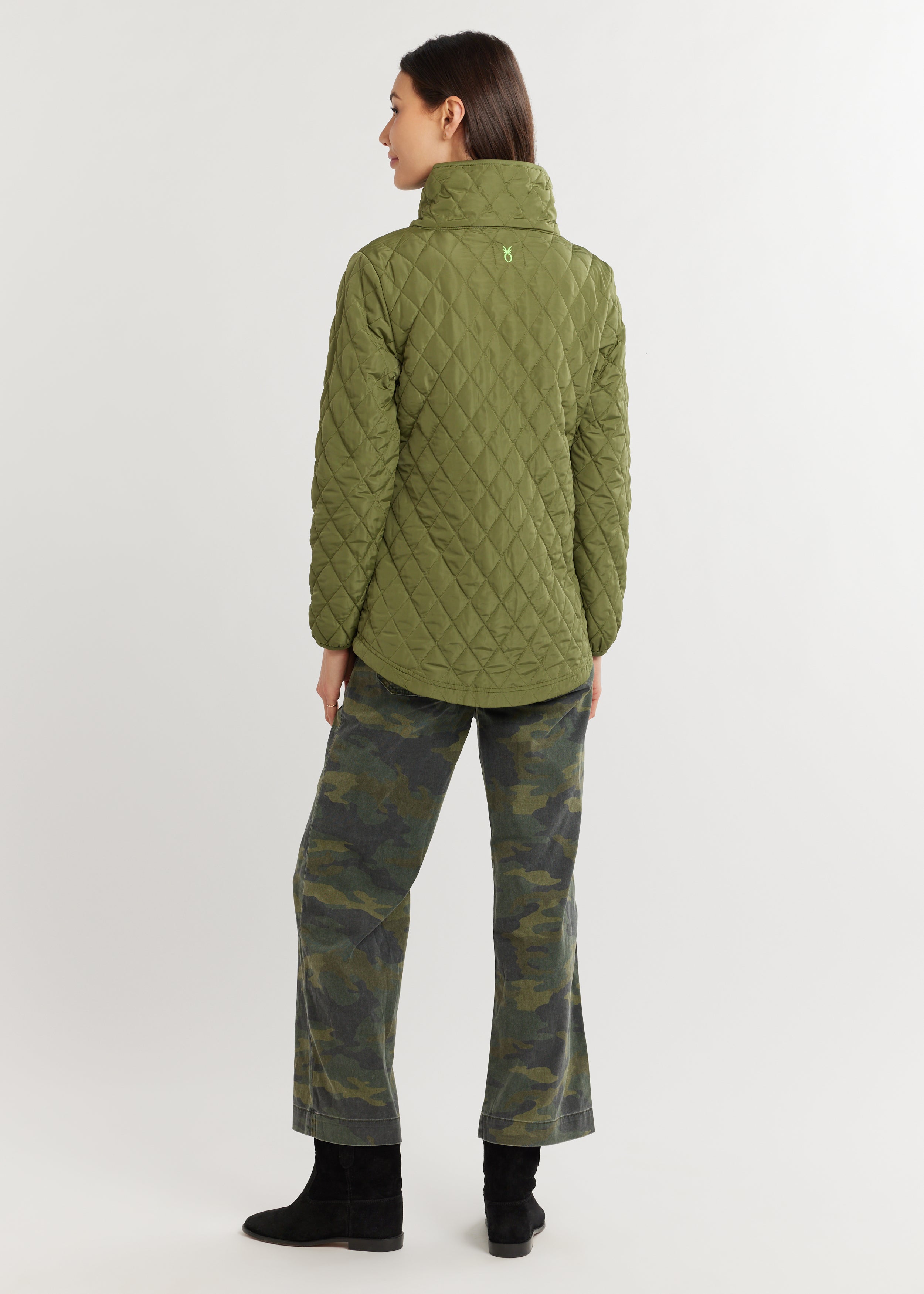 Morningside Jacket in Quilted Lustre (Army Green) – Dudley Stephens