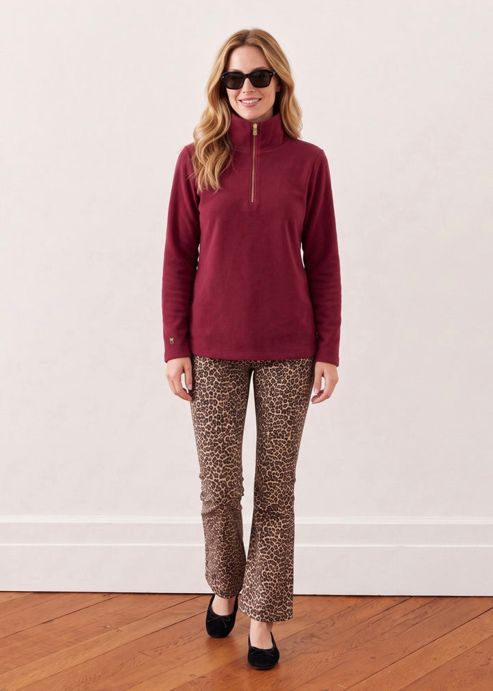 Manchester Pullover in Vello Fleece (Burgundy)