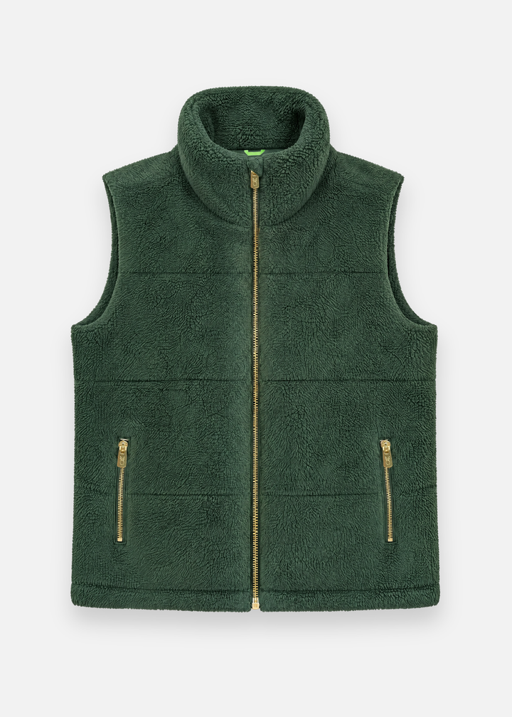 Marin Vest in Sherpa Fleece (Spruce)