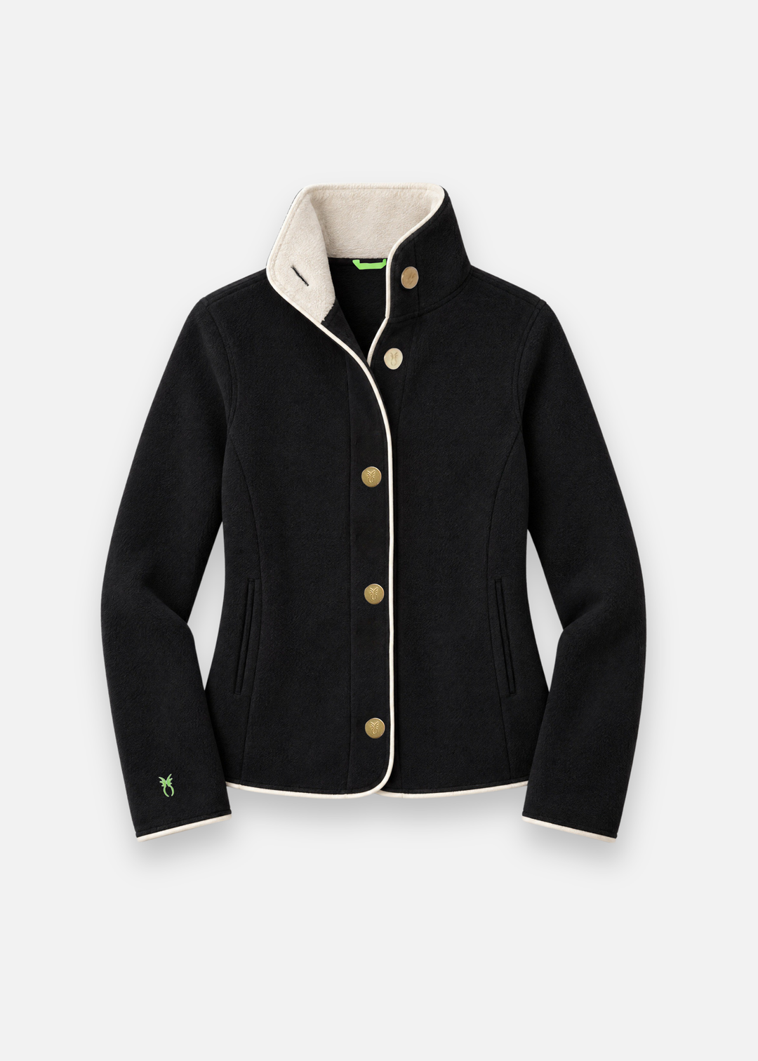 Marlowe Blazer in Double Layer Vello Fleece (Black)