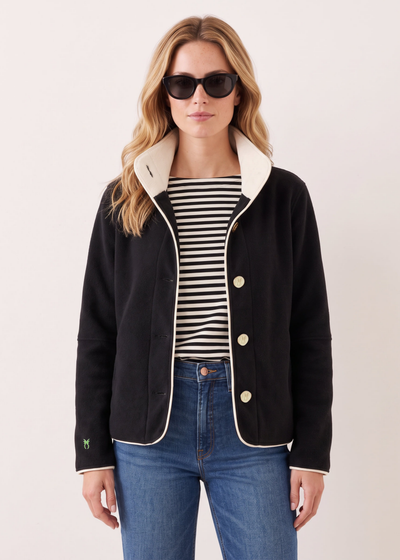Marlowe Blazer in Double Layer Vello Fleece (Black)