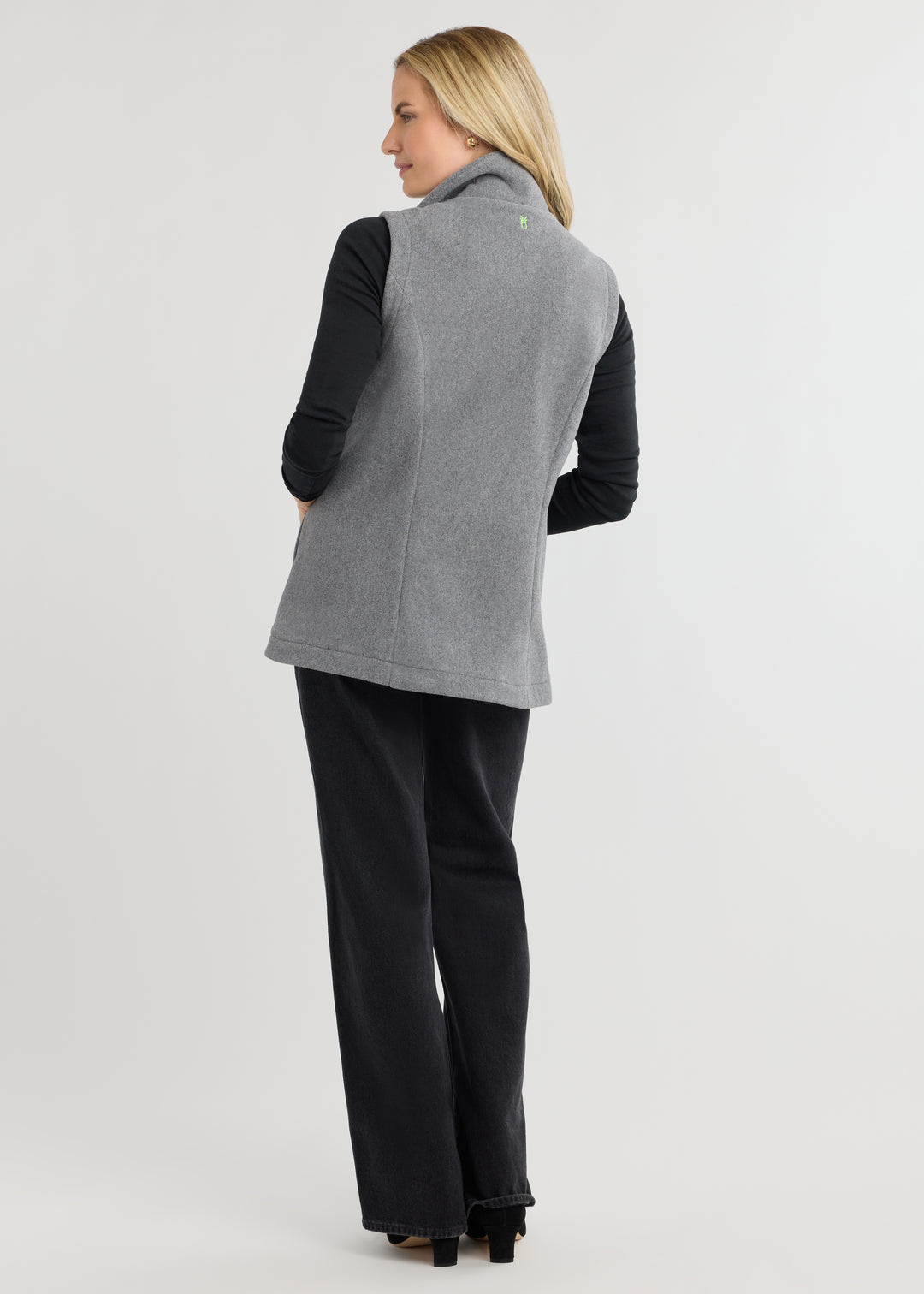 Pacific Vest in Double Layer Vello Fleece (Charcoal Grey)