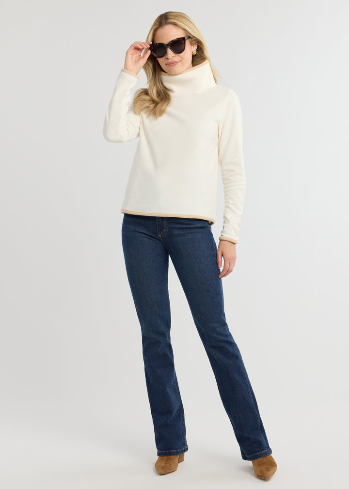 Park Slope with Tipping in Terry Fleece (Cream/Hazelnut)