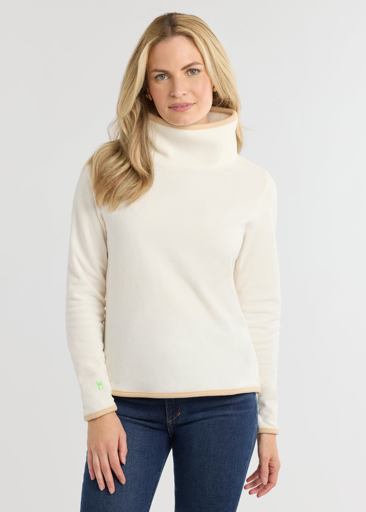 Park Slope with Tipping in Terry Fleece (Cream/Hazelnut)