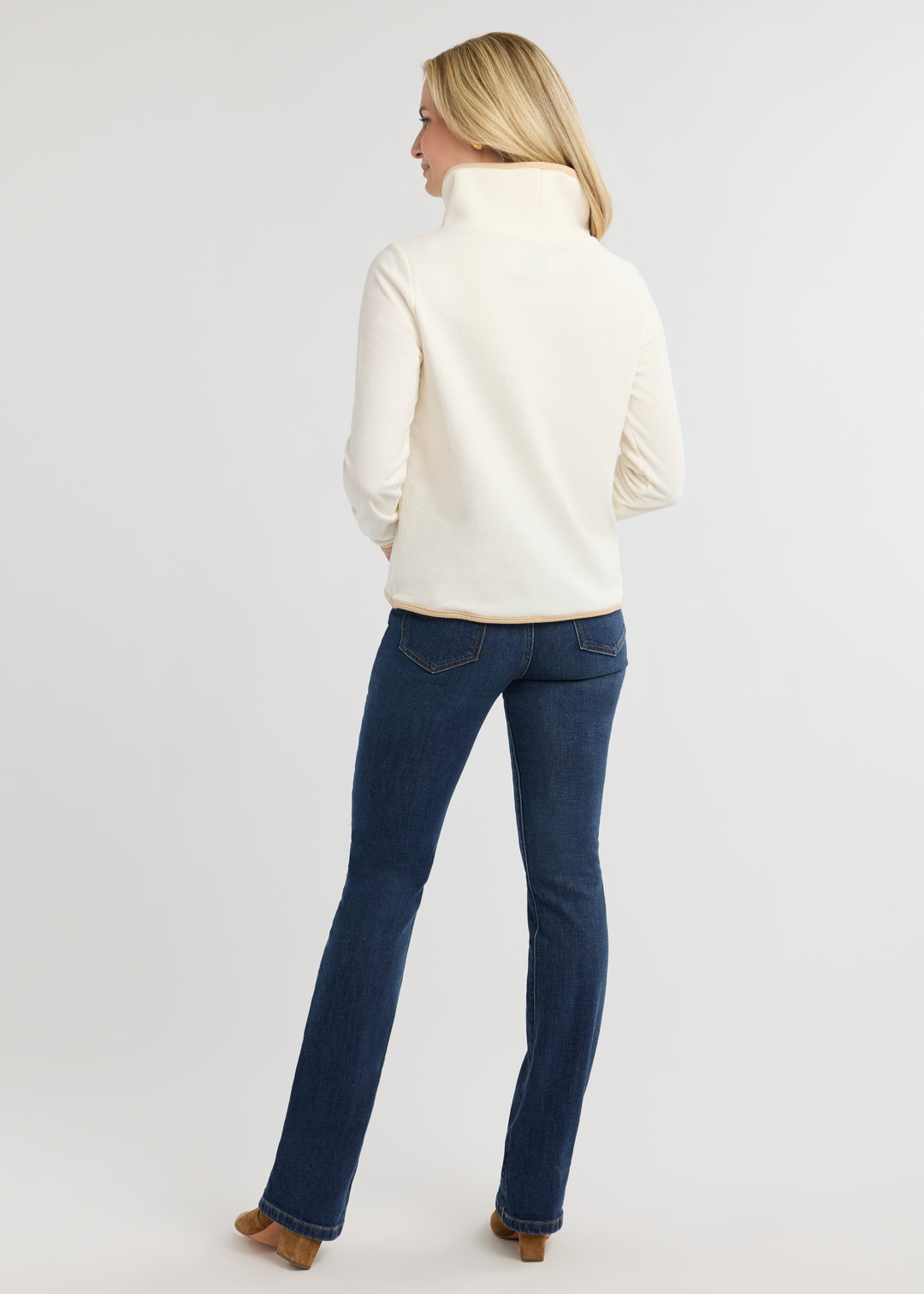 Park Slope with Tipping in Terry Fleece (Cream/Hazelnut)