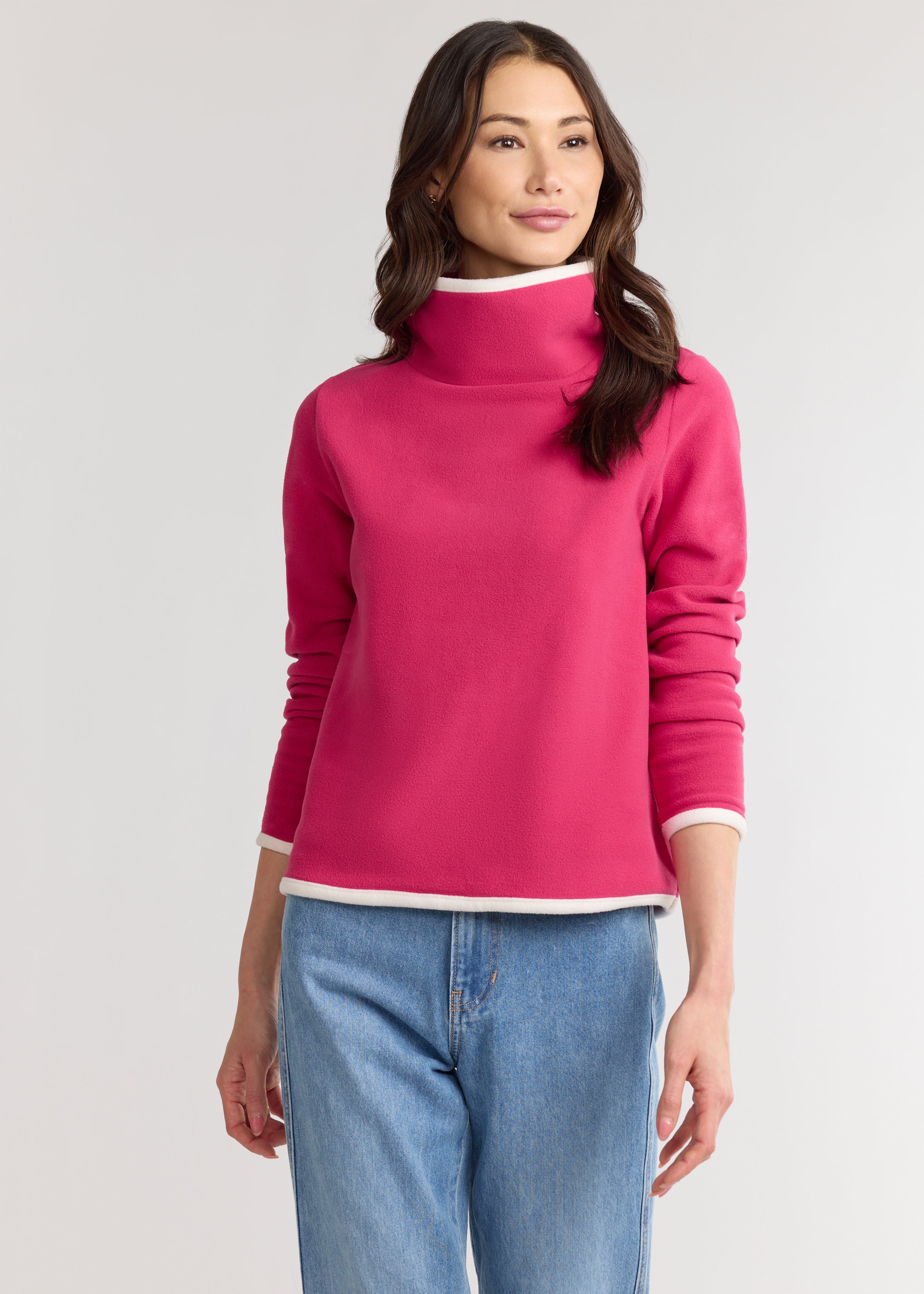 Park Slope with Tipping in Vello Fleece (Berry/Cream) – Dudley