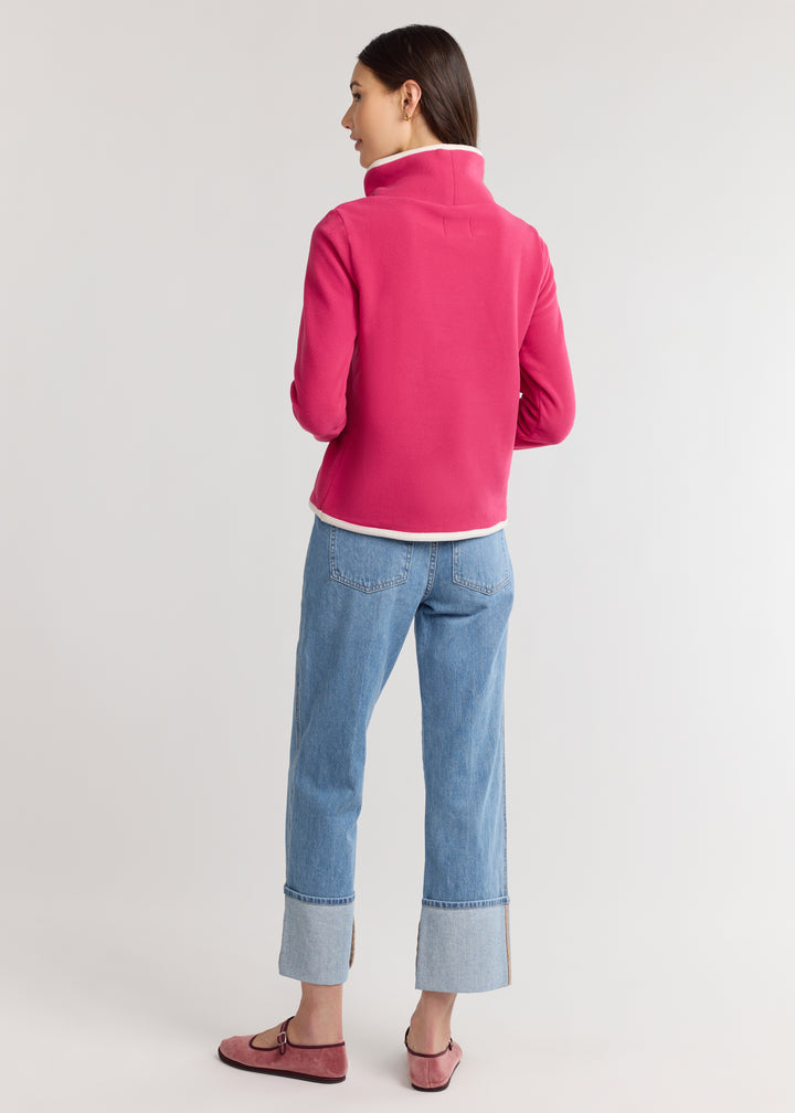 Park Slope with Tipping in Vello Fleece (Berry/Cream)