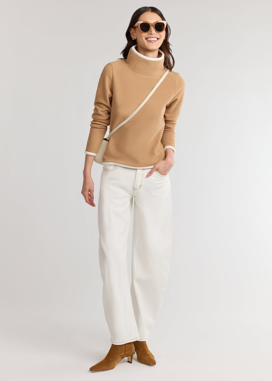 Park Slope with Tipping in Vello Fleece (Camel/Cream)