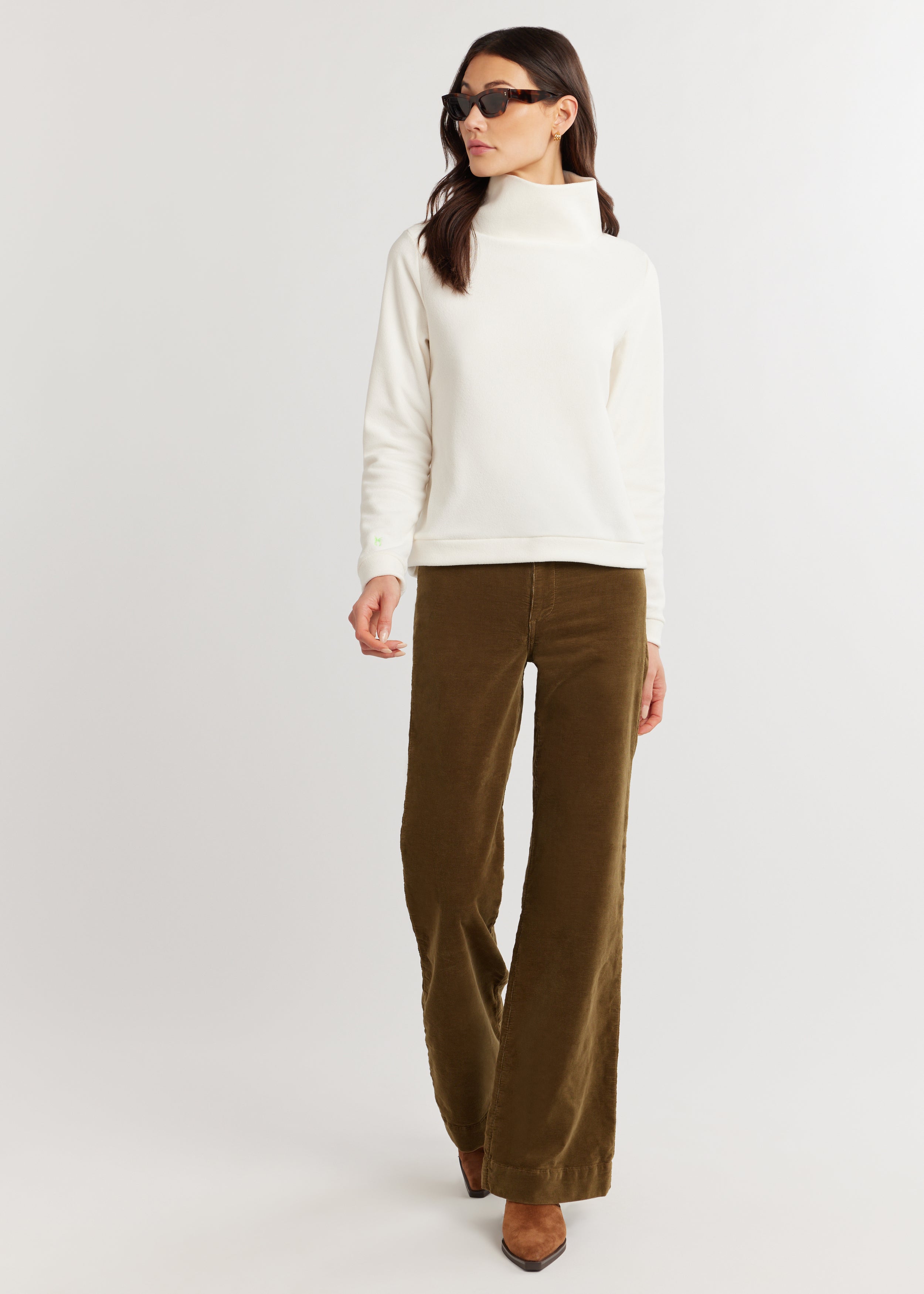 Park Slope Turtleneck in Terry Fleece (Cream) – Dudley Stephens