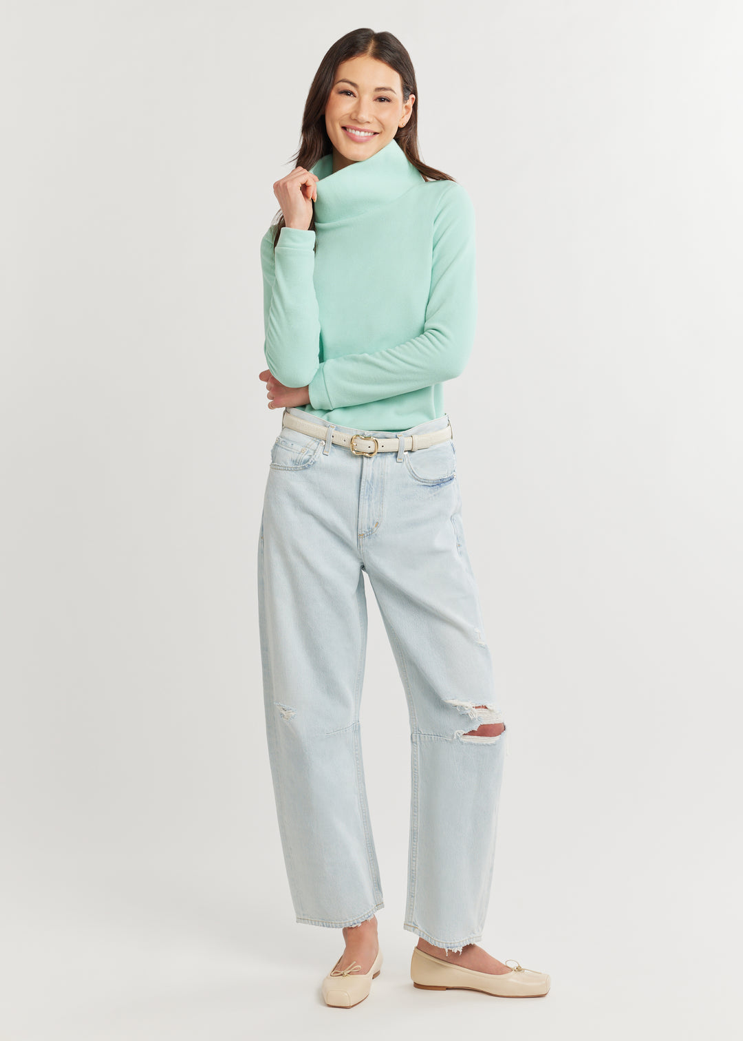 Park Slope Turtleneck in Vello Fleece (Bundles of Joy)