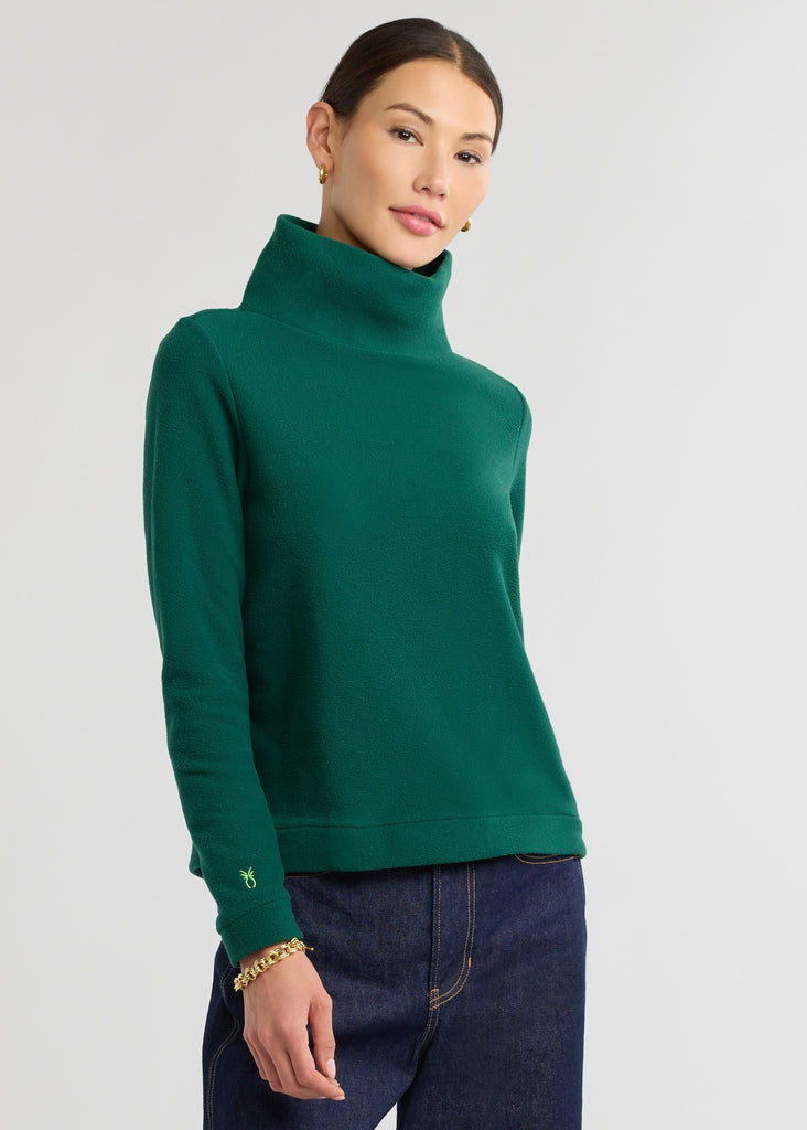 Park Slope Turtleneck in Vello Fleece (Emerald) – Dudley Stephens