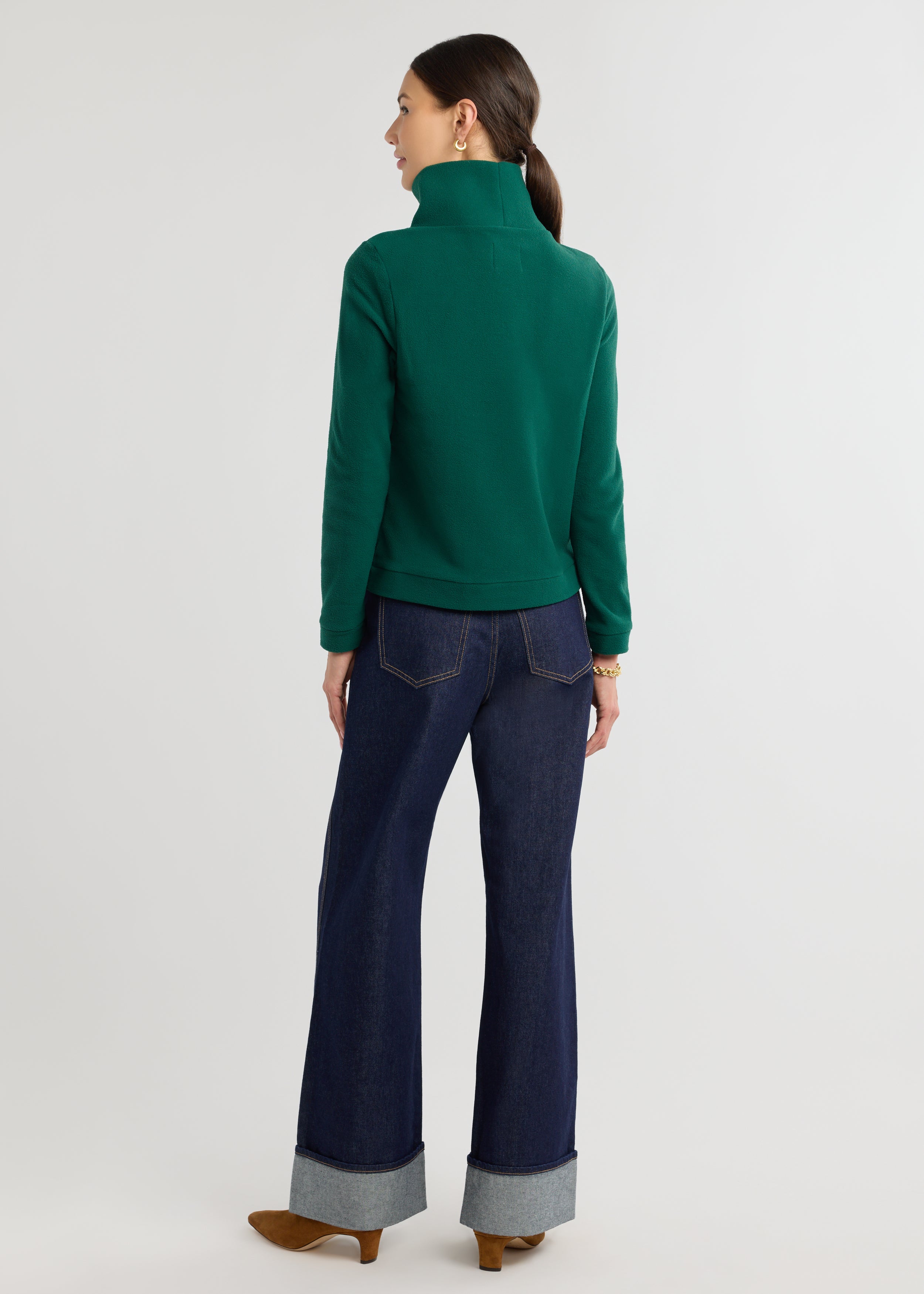 Park Slope Turtleneck in Vello Fleece (Emerald) – Dudley Stephens
