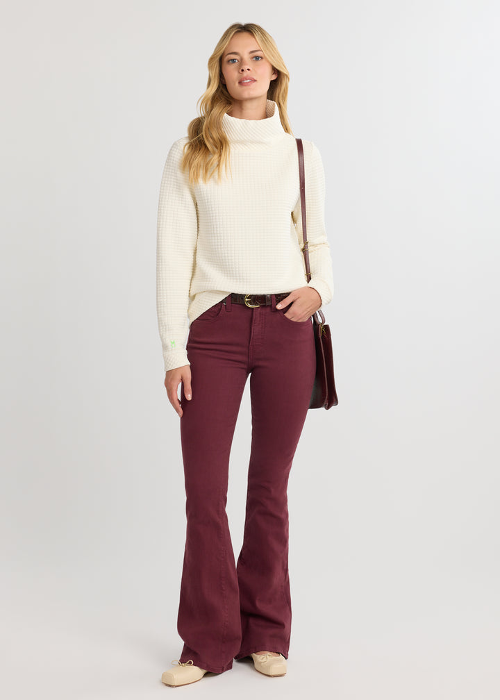 Park Slope Turtleneck in Waffle (Cream)