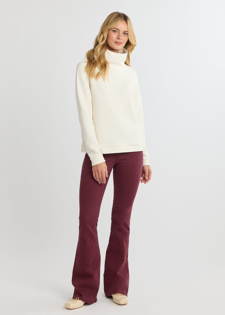 Park Slope Turtleneck in Waffle (Cream)