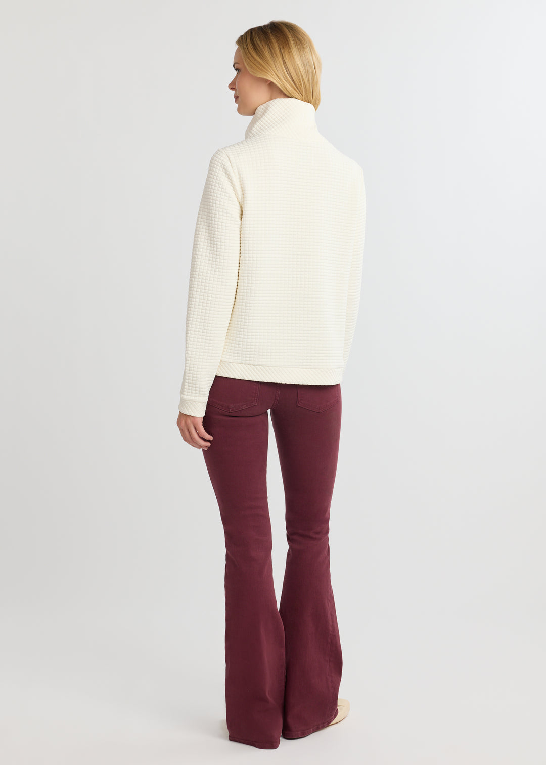 Park Slope Turtleneck in Waffle (Cream)