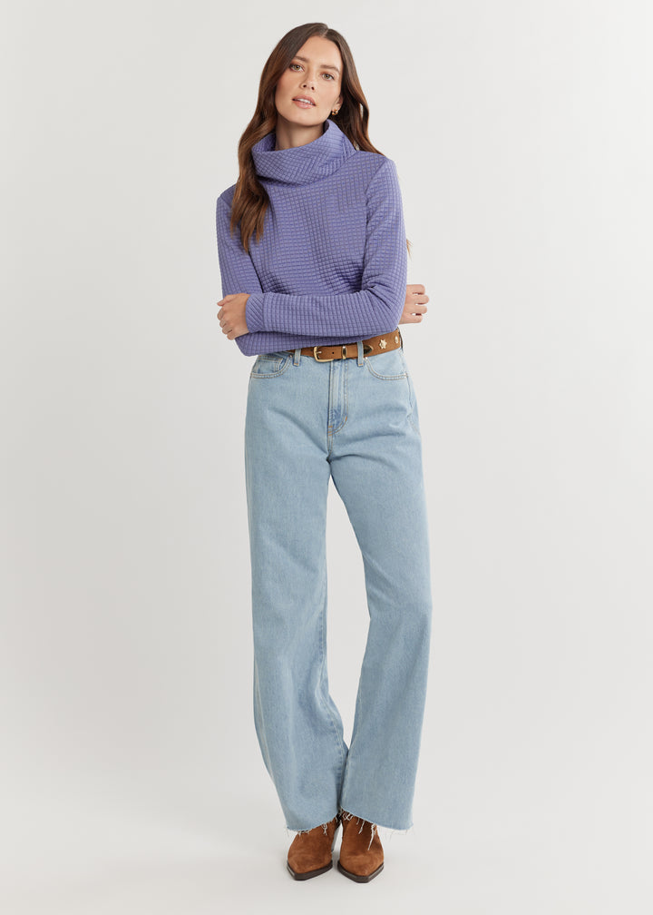 Park Slope Turtleneck in Waffle (Velvet Morning)