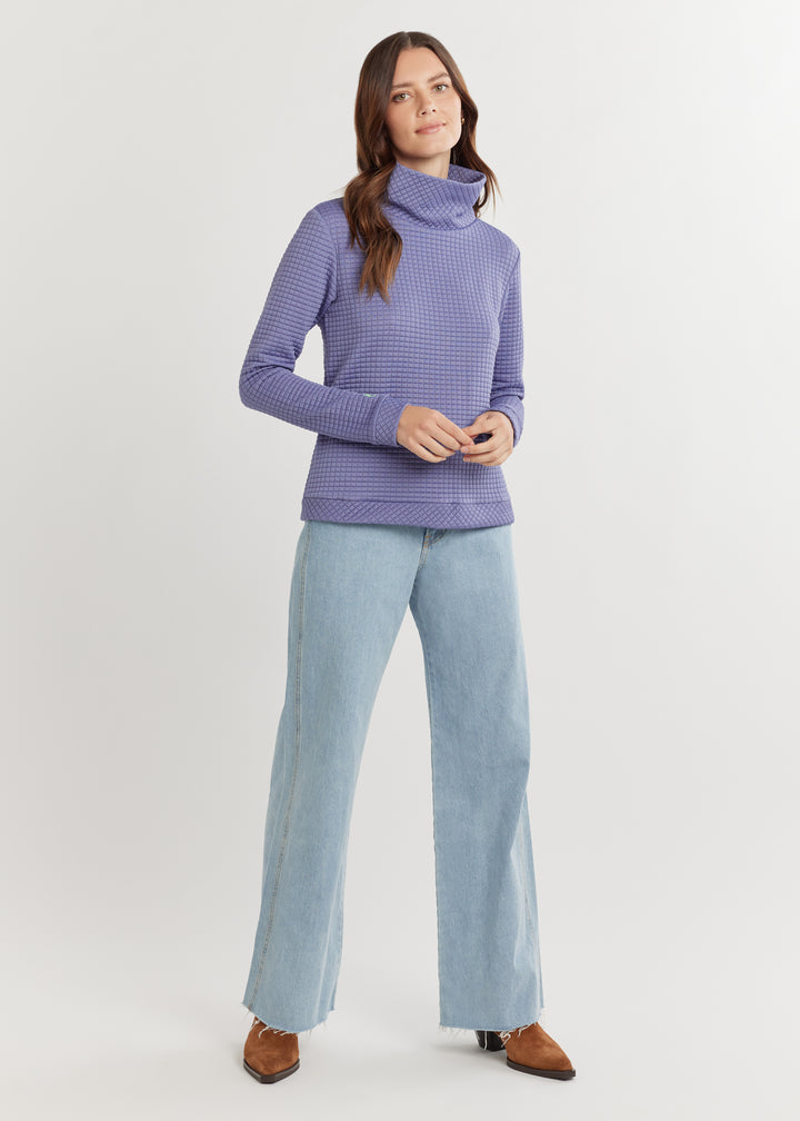 Park Slope Turtleneck in Waffle (Velvet Morning)