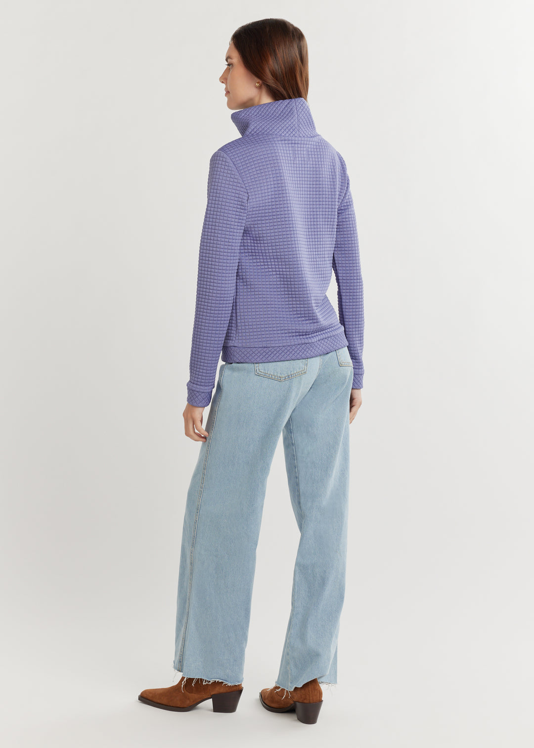 Park Slope Turtleneck in Waffle (Velvet Morning)
