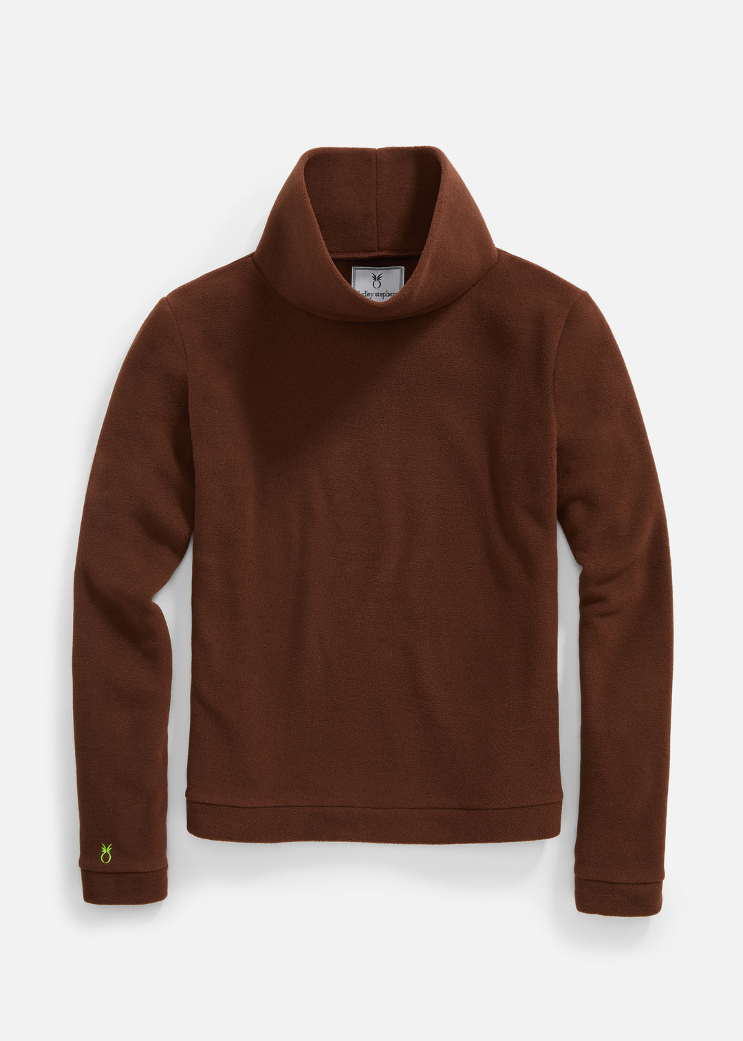 Park Slope Turtleneck in Vello Fleece (Cocoa)