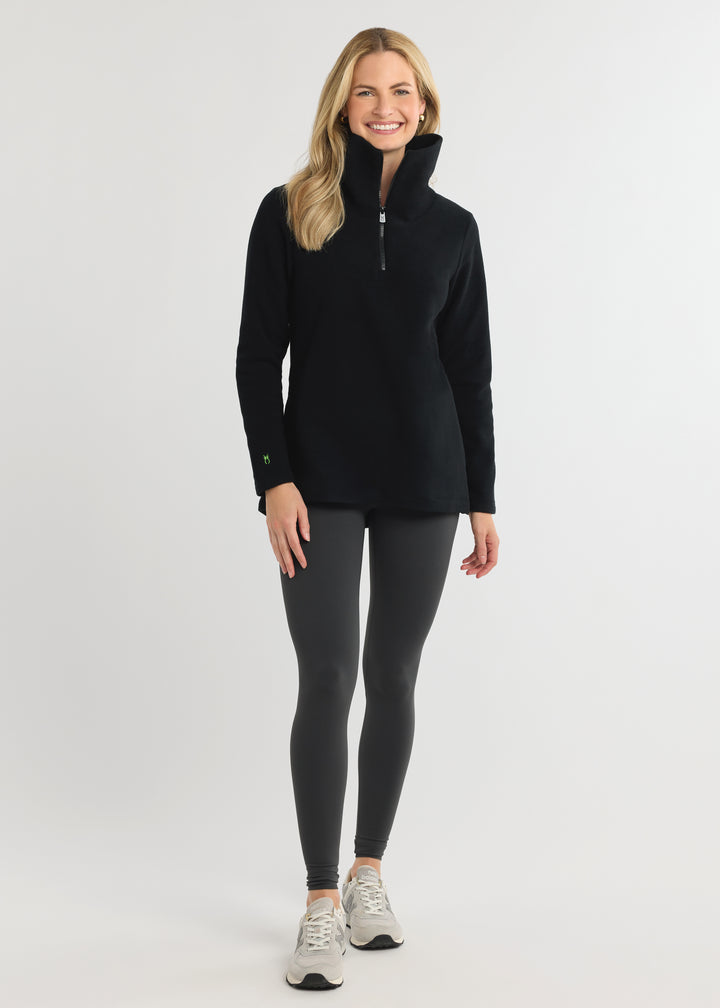 Prospect Pullover in Vello Fleece (Black)