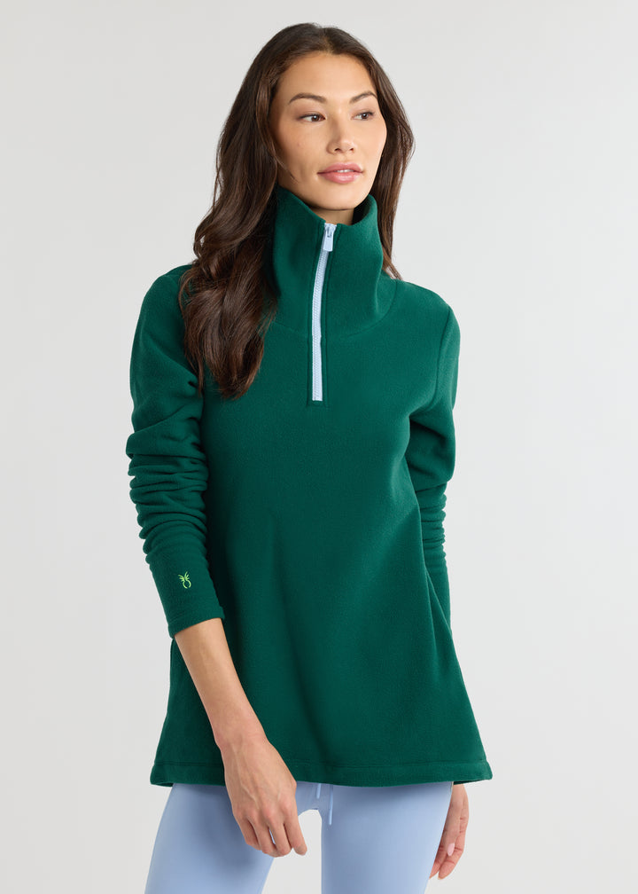 Prospect Pullover in Vello Fleece (Emerald)