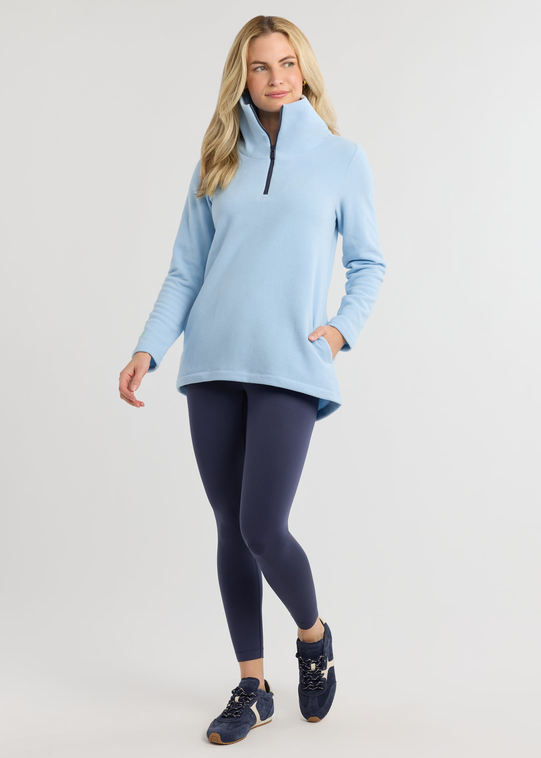 Prospect Pullover in Vello Fleece (Ice Blue)