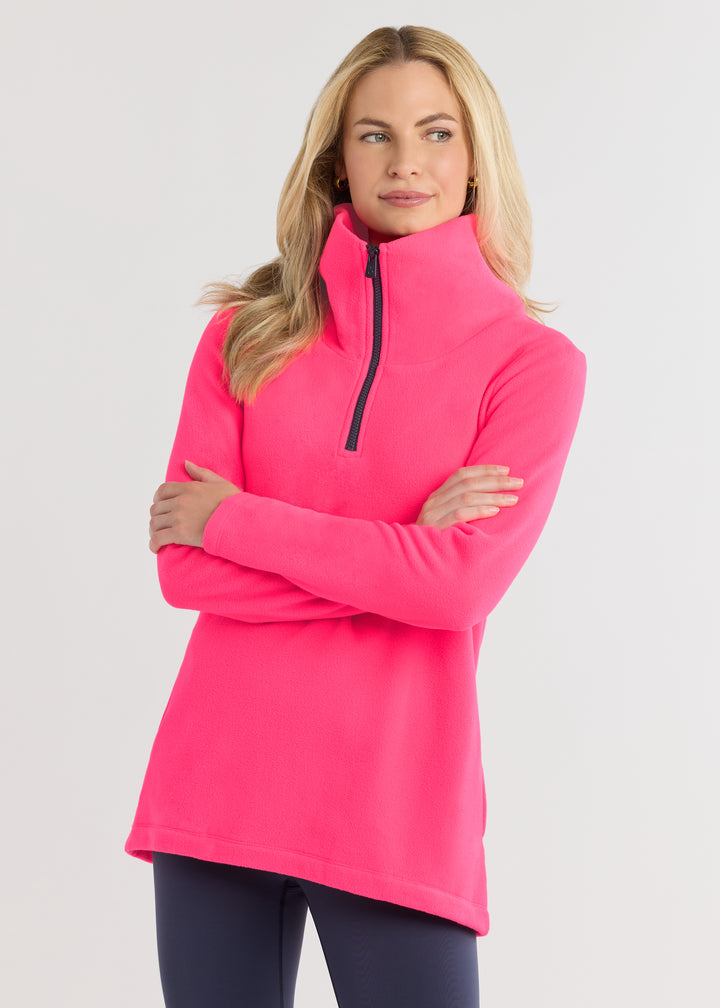 Prospect Pullover in Vello Fleece (Neon Pink)